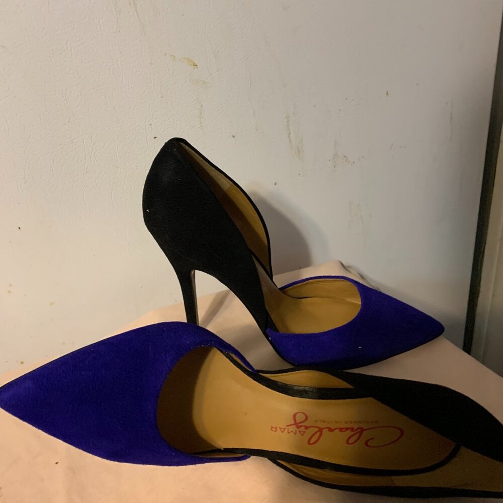 Suede Stileto by Charley, size 8.5M, Royal/black  NEW